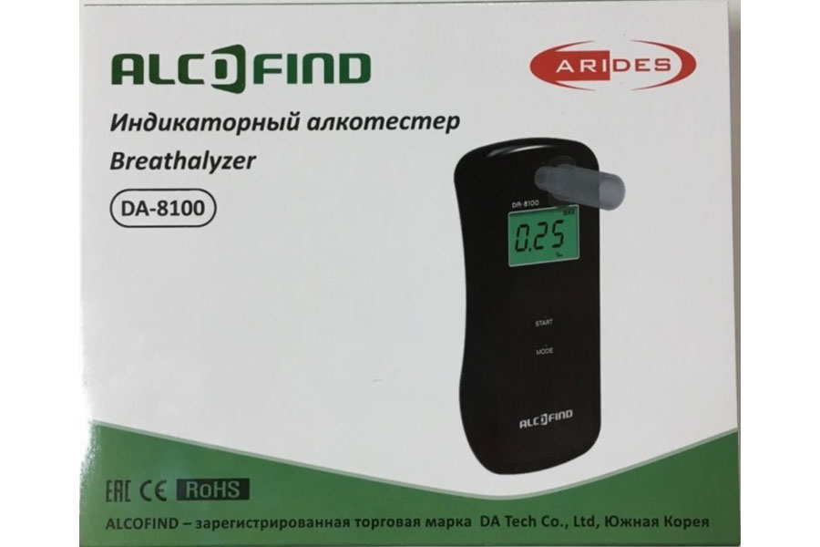 Алкотестер Alcofind (Alcoscent) DA-8100,  алкотестер Alcofind .