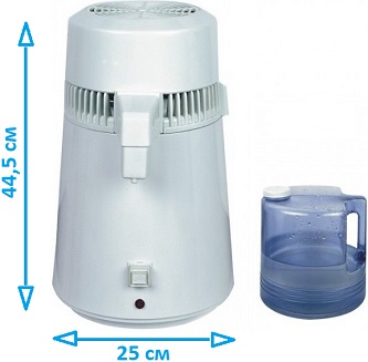 Дистилляторы воды - размеры: вес, ширина, высота